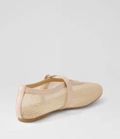 Women I LOVE BILLY Flats-Meshine Nude Patent Pu Mesh Flat Shoes