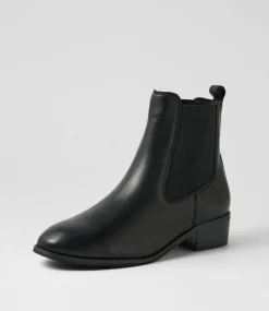 Women DIANA FERRARI Boots-Metah Black Leather Chelsea Boots