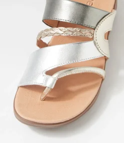 Women SUPERSOFT Comfort|Slides-Mia2 Metallic Multi Leather Slides