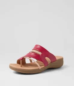 Women SUPERSOFT Comfort|Slides-Mia2 Ruby Blush Leather Slides
