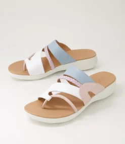 Women SUPERSOFT Comfort|Slides-Mia2 White Pastel Multi Slides