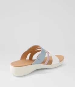 Women SUPERSOFT Comfort|Slides-Mia2 White Pastel Multi Slides