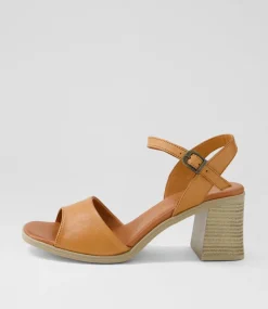 Women DIANA FERRARI Heels|Sandals-Micente Tan Leather Sandals