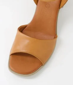 Women DIANA FERRARI Heels|Sandals-Micente Tan Leather Sandals