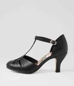 Women I LOVE BILLY Heels-Mildan Black Heels