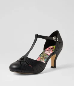 Women I LOVE BILLY Heels-Mildan Black Heels
