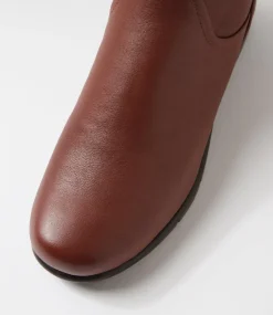 Women SUPERSOFT Boots|Comfort-Millan Cognac Leather Calf Boots