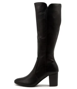 Women I LOVE BILLY Boots-MILLEE BLACK-BLACK HEEL