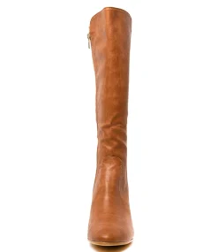 Women I LOVE BILLY Boots-MILLEE TAN SMOOTH