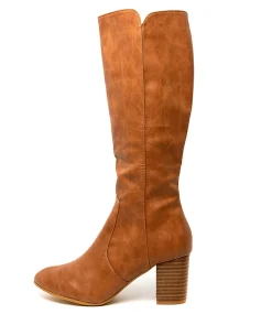 Women I LOVE BILLY Boots-MILLEE TAN SMOOTH
