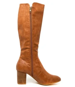Women I LOVE BILLY Boots-MILLEE TAN SMOOTH