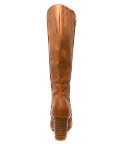 Women I LOVE BILLY Boots-MILLEE TAN SMOOTH