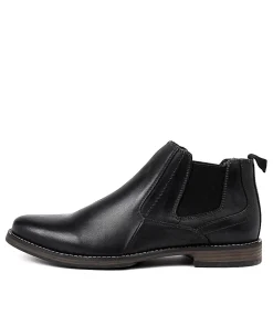 COLORADO Boots|Casuals-Mills Black Leather Ankle Boots