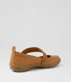 Women COLORADO Comfort|Mary Janes-Milly Tan Leather Flat Shoes