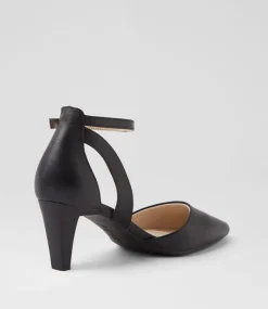 Women SUPERSOFT Dress|Comfort-Miriams Black Leather Heels