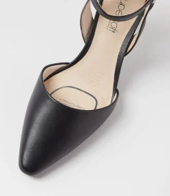 Women SUPERSOFT Dress|Comfort-Miriams Black Leather Heels