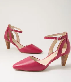Women SUPERSOFT Dress|Heels-Miriams Ruby Leather Heels