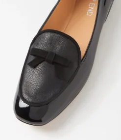 Women TOP END Loafers|Flats-Mojas Black Mix Loafers