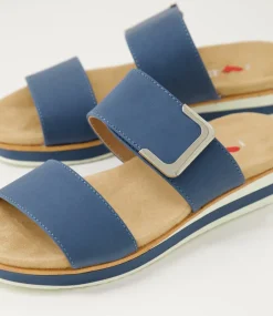Women I LOVE BILLY Flats|Sandals-Molka Dark Blue Sandals