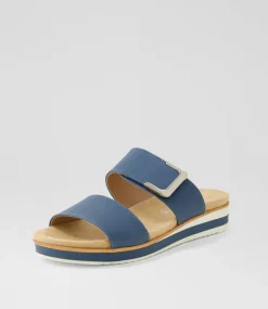 Women I LOVE BILLY Flats|Sandals-Molka Dark Blue Sandals