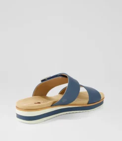 Women I LOVE BILLY Flats|Sandals-Molka Dark Blue Sandals