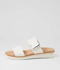 Women I LOVE BILLY Flats|Sandals-Molka White Sandals