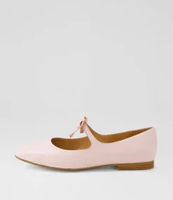 Women TOP END Flats-Mostly New Pink Leather Patent Flat Shoes
