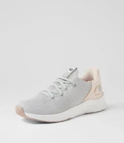 Women SUPERSOFT Comfort|Sneakers-Movei Light Grey Pink Leather Sneakers