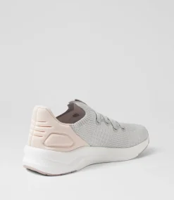 Women SUPERSOFT Comfort|Sneakers-Movei Light Grey Pink Leather Sneakers