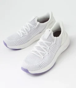 Women SUPERSOFT Comfort|Sneakers-Movei White Purple Leather Sneakers