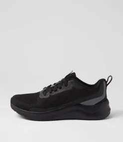 Women SUPERSOFT Comfort|Sneakers-Movement Black Leather Sneakers