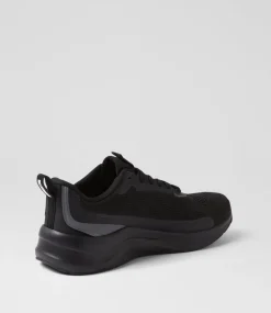 Women SUPERSOFT Comfort|Sneakers-Movement Black Leather Sneakers
