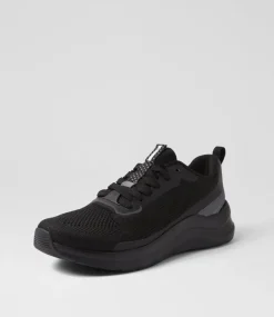 Women SUPERSOFT Comfort|Sneakers-Movement Black Leather Sneakers
