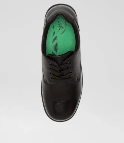 LYNX Senior School Shoes-MYLIE SNR E BLACK LEATHER