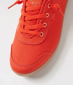 Women I LOVE BILLY Sneakers-Mynka Burnt Orange Gum Canvas Lace Ups Sneakers