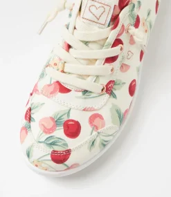 Women I LOVE BILLY Sneakers-Mynka Cherry Print Canvas Sneakers