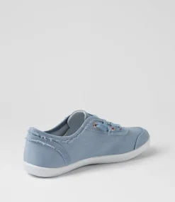 Women I LOVE BILLY Sneakers-Mynka Denim Blue Canvas Lace Ups Sneakers