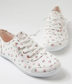 Women I LOVE BILLY Sneakers-Mynka Mini Floral Canvas Lace Ups Sneakers