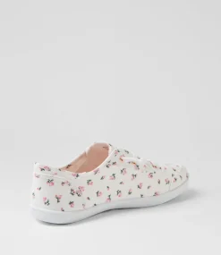 Women I LOVE BILLY Sneakers-Mynka Mini Floral Canvas Lace Ups Sneakers