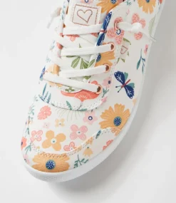 Women I LOVE BILLY Sneakers-Mynka Peach Retro Canvas Lace Ups Sneakers