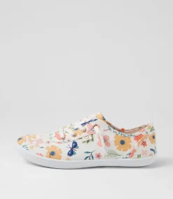 Women I LOVE BILLY Sneakers-Mynka Peach Retro Canvas Lace Ups Sneakers