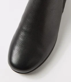 Women SUPERSOFT Boots|Comfort-Mysaria Black Leather Ankle Boots