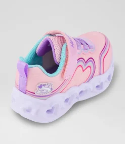 SKECHERS Sport School Shoes-302689N Heart Lights Toddler Pink Multi Sneakers