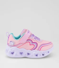 SKECHERS Sport School Shoes-302689N Heart Lights Toddler Pink Multi Sneakers