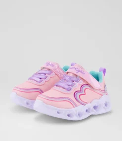 SKECHERS Sport School Shoes-302689N Heart Lights Toddler Pink Multi Sneakers