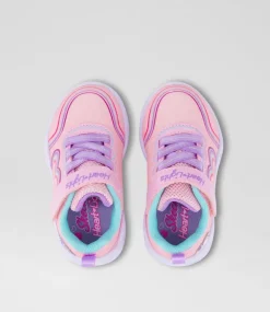 SKECHERS Sport School Shoes-302689N Heart Lights Toddler Pink Multi Sneakers