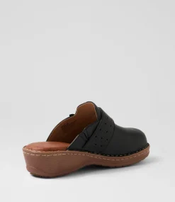 Women COLORADO Comfort|Heels-Nadia Black Leather Heels