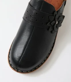 Women COLORADO Comfort|Heels-Nadia Black Leather Heels