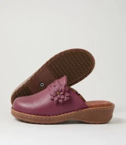 Women COLORADO Comfort|Heels-Nadia Cranberry Leather Heels