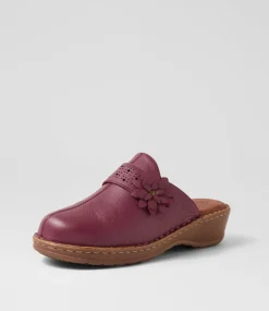 Women COLORADO Comfort|Heels-Nadia Cranberry Leather Heels